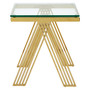 Piermount Gold Finish Side Table