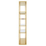 Piermount Gold Bar Shelf Unit With Glass Rack