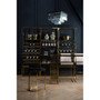Piermount Black Velvet & Gold Bar Stool