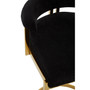 Piermount Black Velvet & Gold Bar Stool