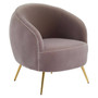 Manhattan Mink Velvet  Armchair