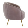 Manhattan Mink Velvet  Armchair