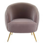 Manhattan Mink Velvet  Armchair