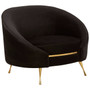 Manhattan Black Velvet Armchair