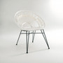 Manado White Natural Rattan Chair