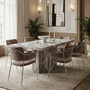 Tamzin Mink Velvet Dining Chair