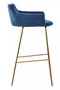 Tamzin Blue Velvet Low Back Bar Chair