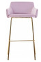 Tamzin Pink Velvet Low Back Bar Chair
