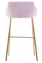 Tamzin Pink Velvet Low Back Bar Chair