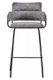 Tamzin Grey Faux Leather Bar Chair