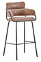 Tamzin Brown Faux Leather Bar Chair
