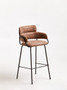 Tamzin Brown Faux Leather Bar Chair