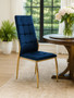 Tamzin Blue Velvet High Back Dining Chair