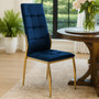 Tamzin Blue Velvet High Back Dining Chair