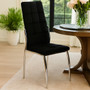 Tamzin Black Velvet High Back Dining Chair