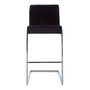 Tamzin Black Velvet Bar Chair with Low Back