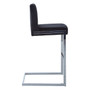 Tamzin Black Velvet Bar Chair with Low Back