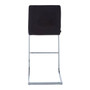 Tamzin Black Velvet Bar Chair with Low Back