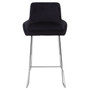 Tamzin Black Velvet Bar Chair with Low Arms