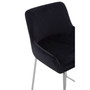 Tamzin Black Velvet Bar Chair with Low Arms