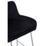 Tamzin Black Velvet Bar Chair with Low Arms