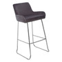 Tamzin Mink Velvet Bar Chair with Low Arms