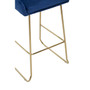 Tamzin Blue Velvet Bar Chair with Low Arms
