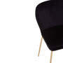 Tamzin Curved Black Gold Finish Dining Chair