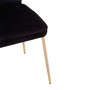 Tamzin Curved Black Gold Finish Dining Chair