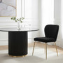 Tamzin Curved Black Gold Finish Dining Chair