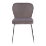 Tamzin Curved Mink Chrome Finish Dining Chair