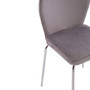 Tamzin Curved Mink Chrome Finish Dining Chair