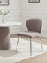 Tamzin Curved Mink Chrome Finish Dining Chair