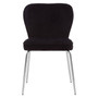 Tamzin Curved Black Chrome Finish Dining Chair