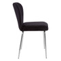 Tamzin Curved Black Chrome Finish Dining Chair