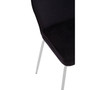 Tamzin Curved Black Chrome Finish Dining Chair