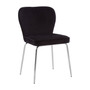 Tamzin Curved Black Chrome Finish Dining Chair