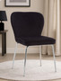 Tamzin Curved Black Chrome Finish Dining Chair