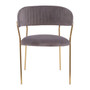 Tamzin Mink Channel Gold Finish Dining Chair