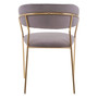 Tamzin Mink Channel Gold Finish Dining Chair