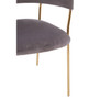 Tamzin Mink Channel Gold Finish Dining Chair