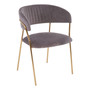 Tamzin Mink Channel Gold Finish Dining Chair