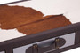 Kensington Townhouse Brown And White Genuine Cowhide Console Table