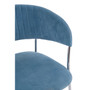 Tamzin Blue Channel Chrome Finish Dining Chair