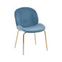 Tamzin Blue Winged Gold Finish Dining Chair