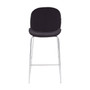 Tamzin Black Velvet Chrome Finish Bar Chair