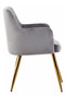 Tamzin Mink Velvet Angular Dining Chair