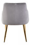 Tamzin Mink Velvet Quilted Dining Chair with Gold Finish Legs
