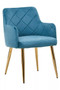 Tamzin Light Blue Velvet Angular Dining Chair