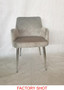 Tamzin Mink Velvet Splayed Dining Chair